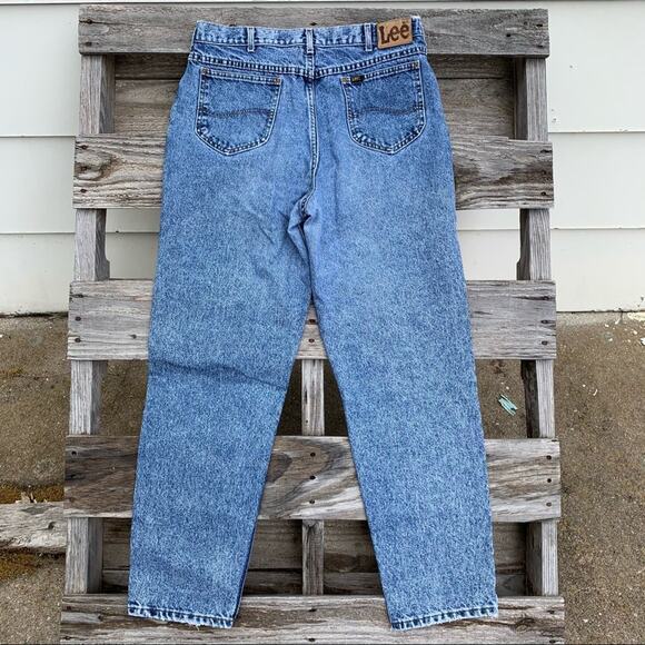 Vintage 90s Lee stonewashed acid taper ankle mom jeans - Picture 6 of 6